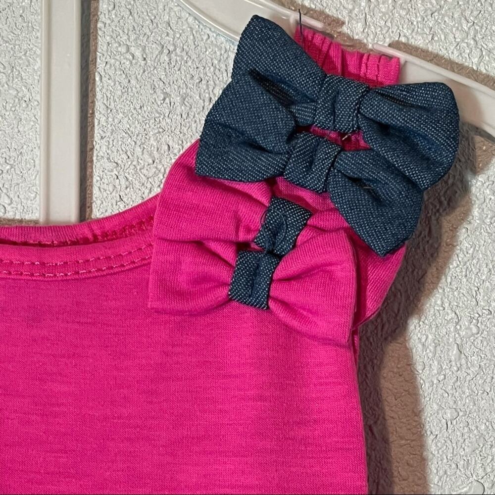 NWT Sweet & Soft Paris Pink & Denim Dress & Bloomer Set 24 Months - Picture 6 of 16